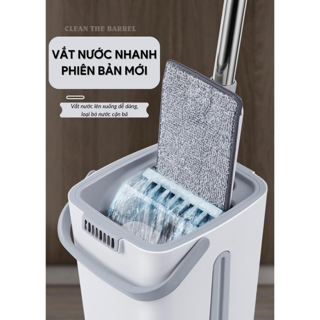 Cây lau nhà tự vắt thông minh kèm 2 miếng bông lau GIORMANI CL01