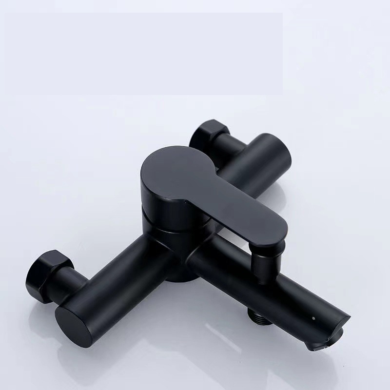 Củ sen tắm GIORMANI nóng lạnh inox mạ đen cao cấp SNL907 kèm đôi chân Z inox