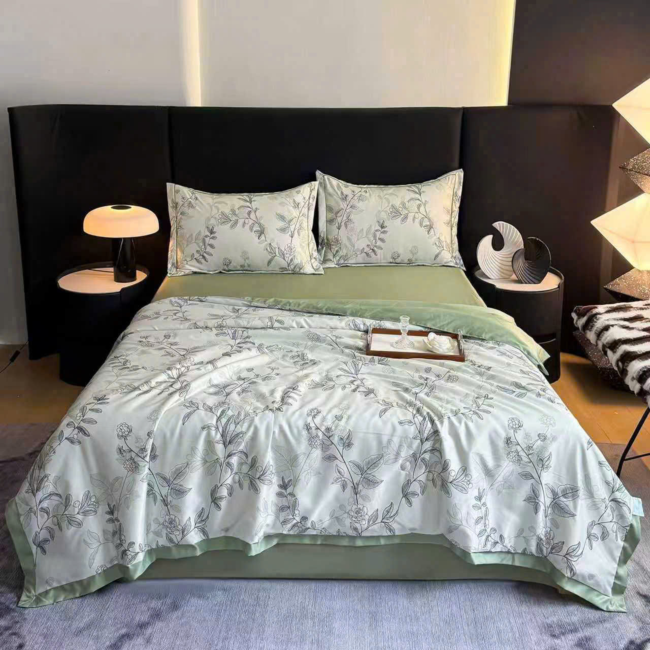 Bộ Chăn Ga Gối Hè Lụa Thái – Mát Lạnh Tự Nhiên, Mềm Mịn Chuẩn Cao Cấp