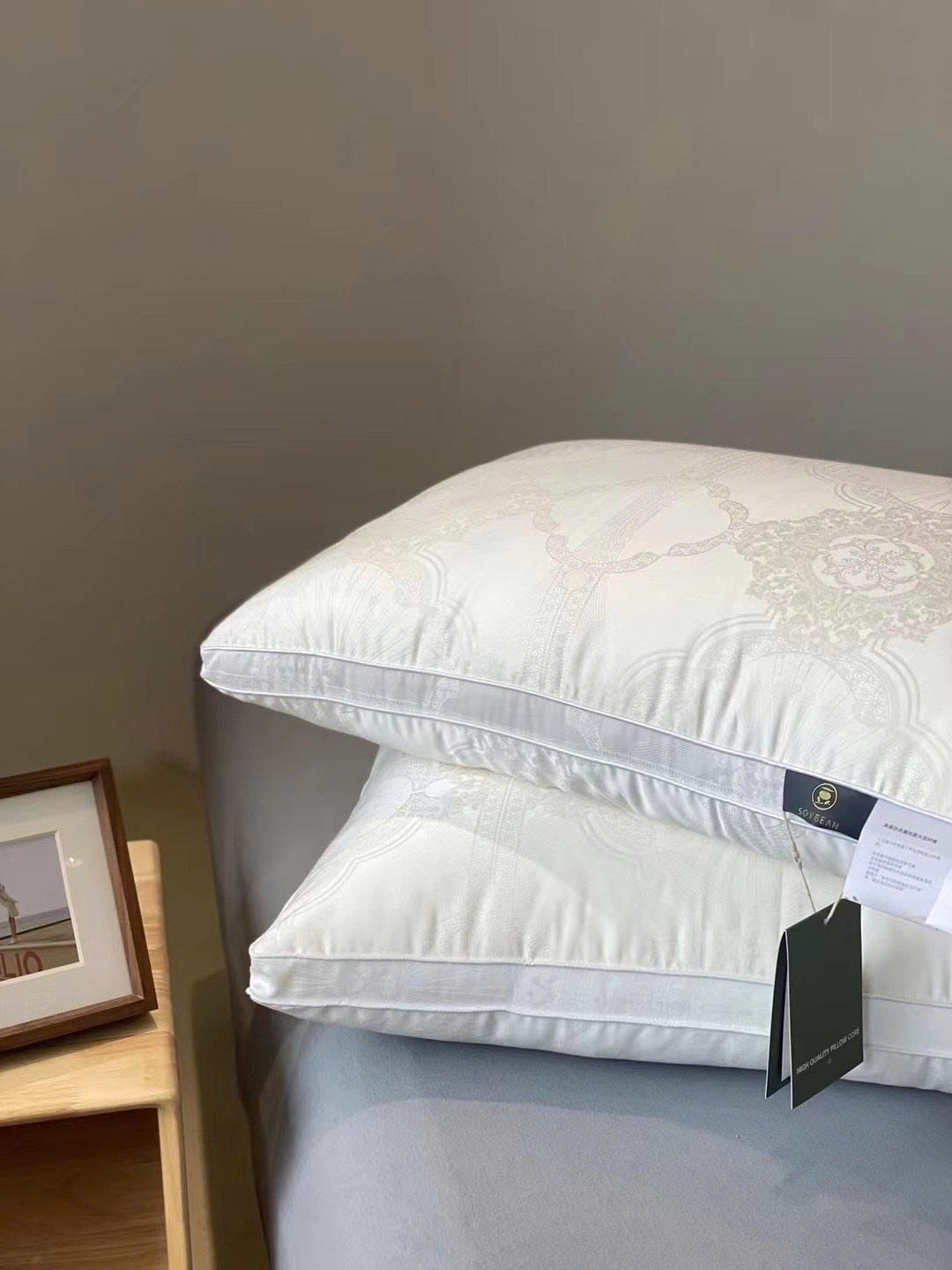 Ruột gối xơ đậu nành, vỏ lụa tencel 100s