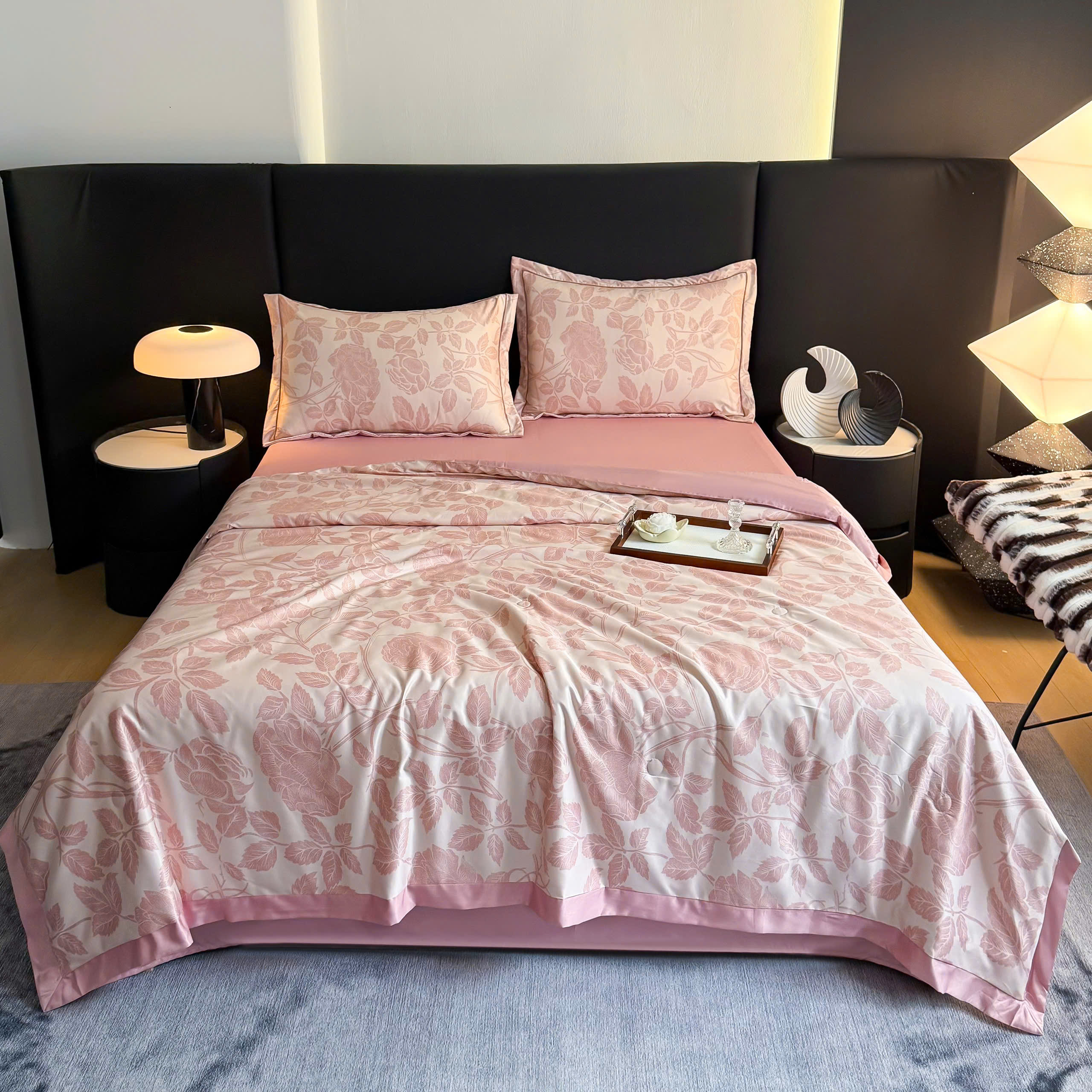 Bộ Chăn Ga Gối Hè Lụa Thái – Mát Lạnh Tự Nhiên, Mềm Mịn Chuẩn Cao Cấp