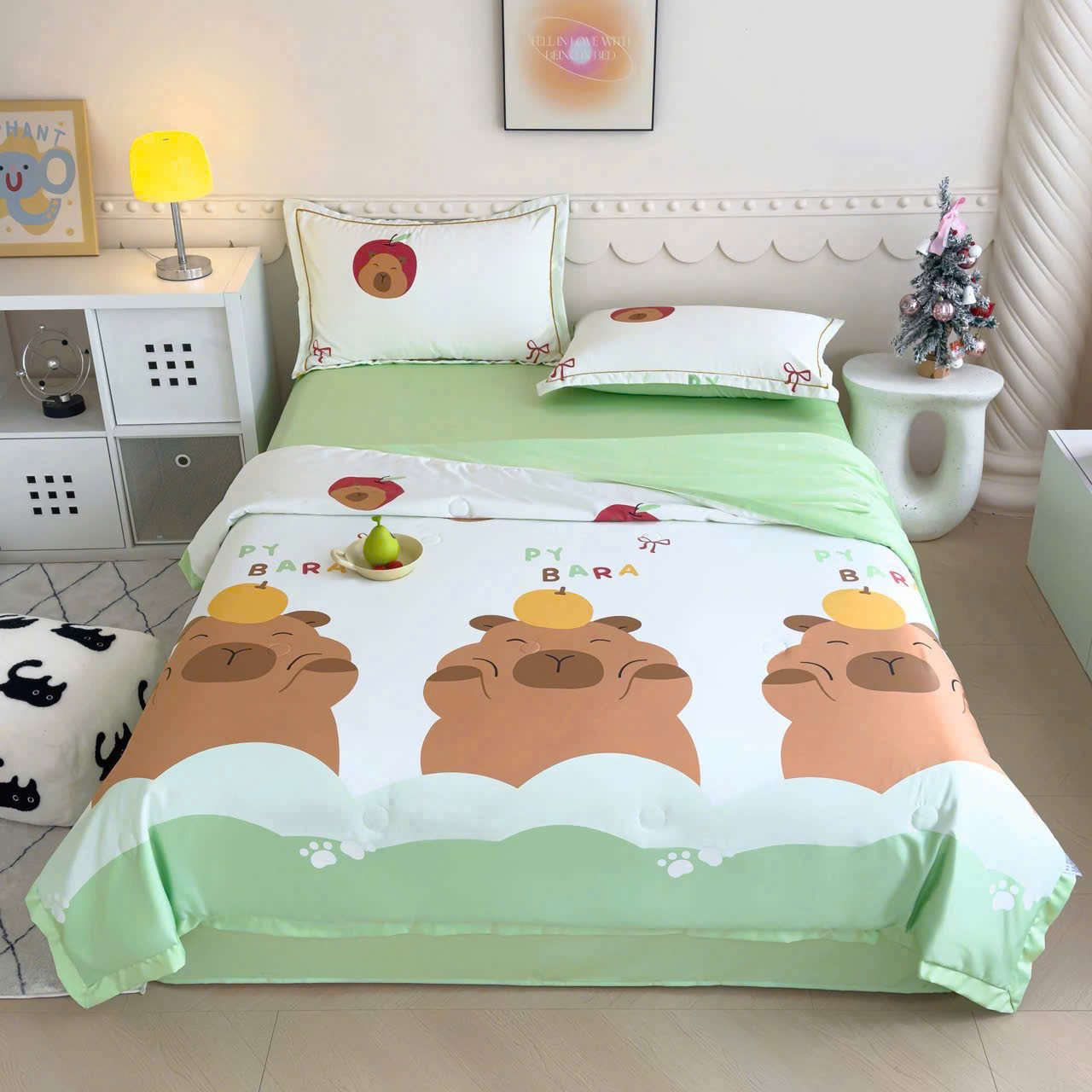 Bộ Chăn Ga Gối Hè Lụa Thái – Mát Lạnh Tự Nhiên, Mềm Mịn Chuẩn Cao Cấp