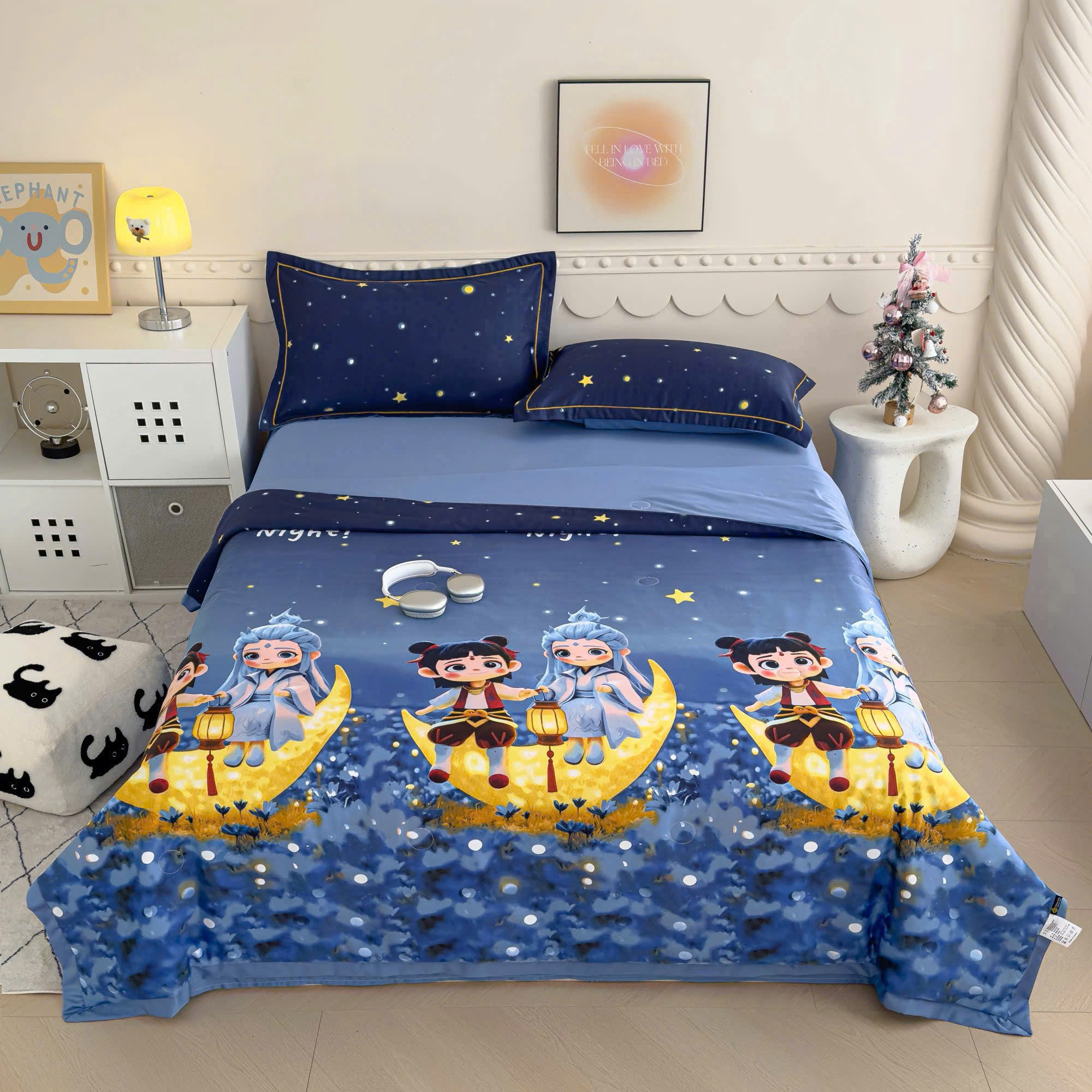 Bộ Chăn Ga Gối Hè Lụa Thái – Mát Lạnh Tự Nhiên, Mềm Mịn Chuẩn Cao Cấp