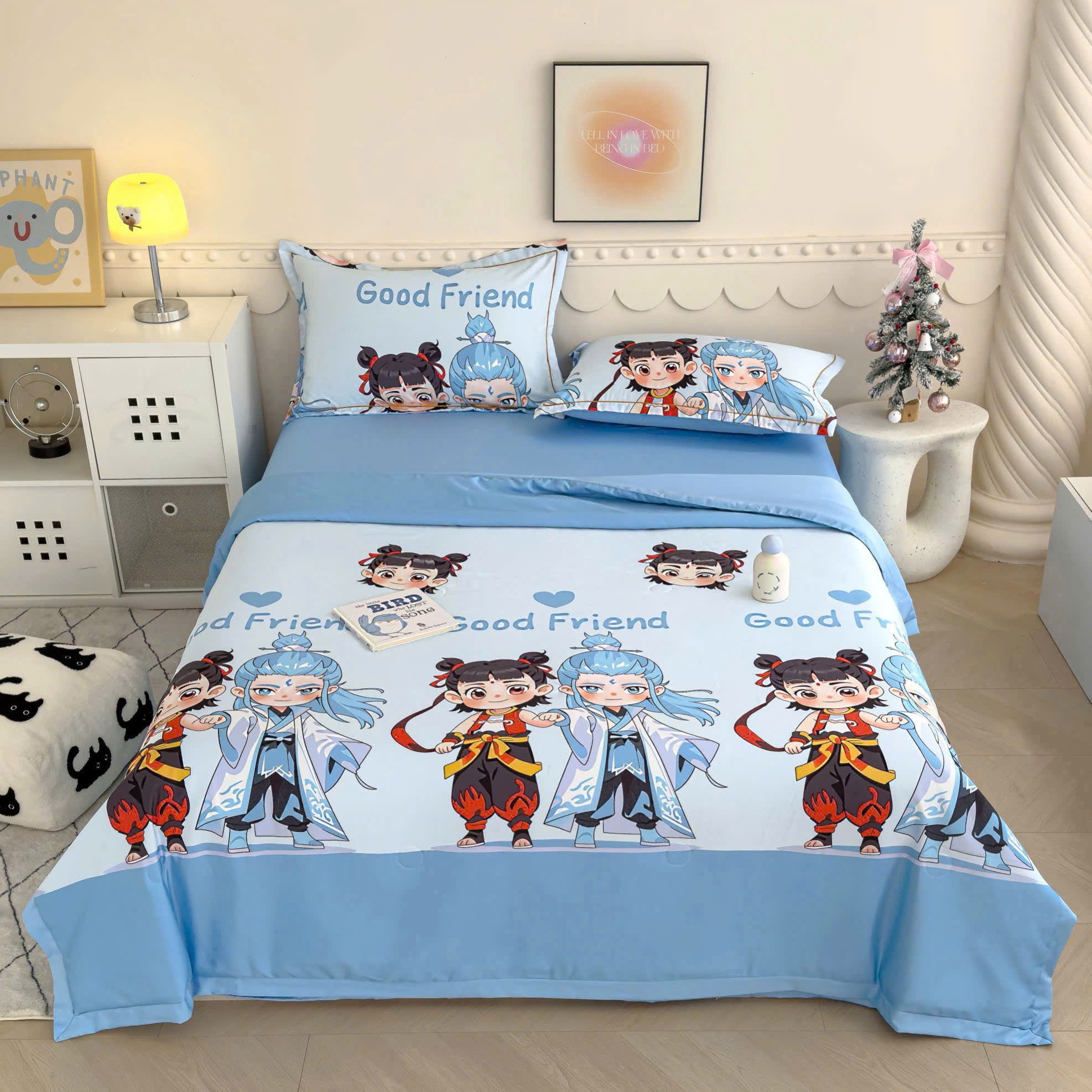 Bộ Chăn Ga Gối Hè Lụa Thái – Mát Lạnh Tự Nhiên, Mềm Mịn Chuẩn Cao Cấp