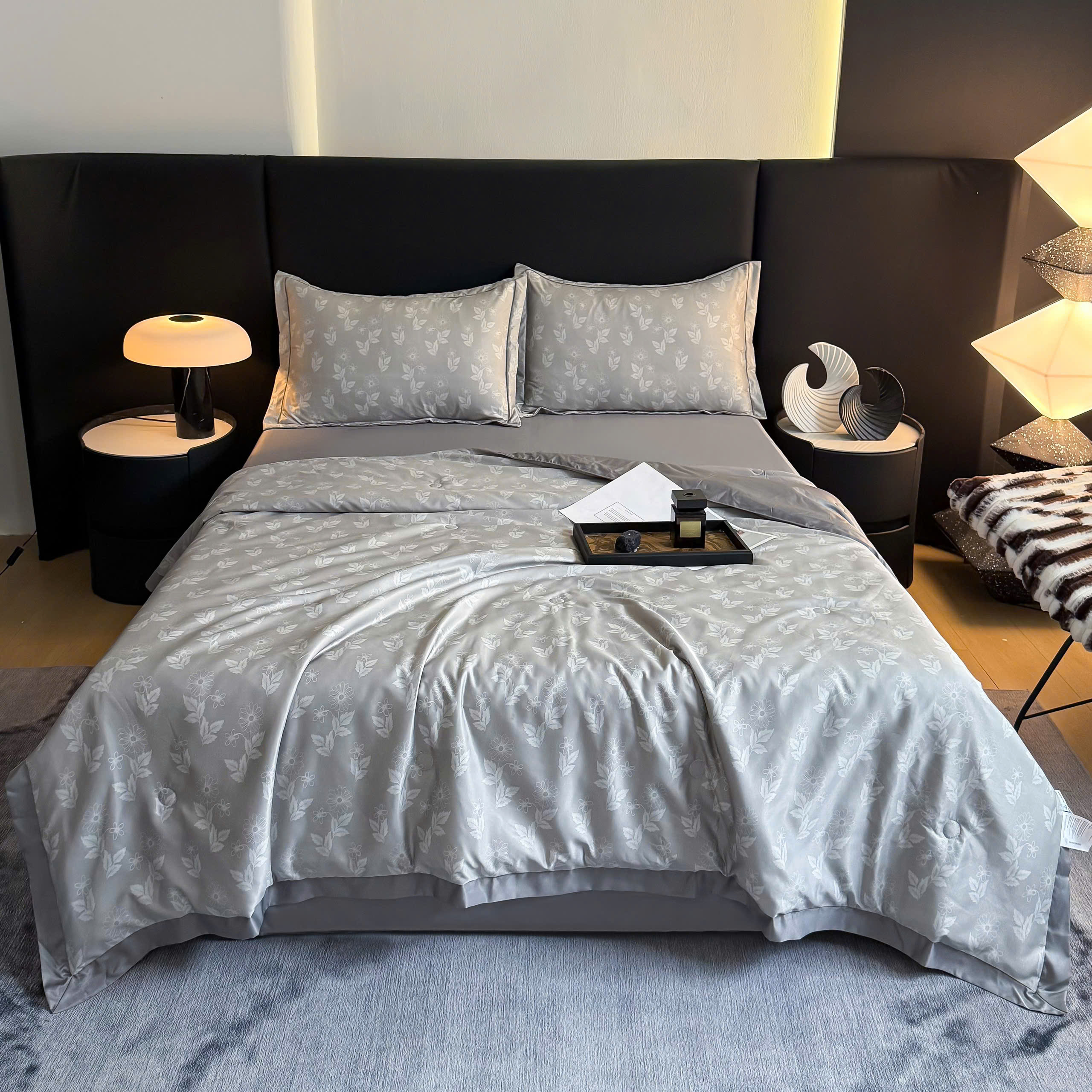 Bộ Chăn Ga Gối Hè Lụa Thái – Mát Lạnh Tự Nhiên, Mềm Mịn Chuẩn Cao Cấp