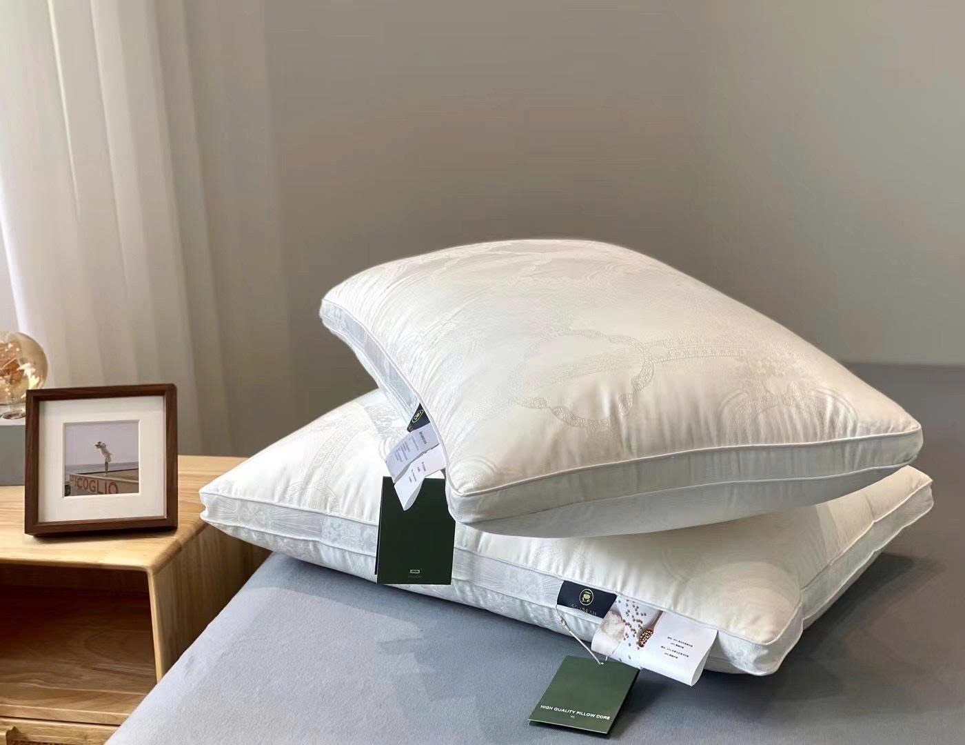 Ruột gối xơ đậu nành, vỏ lụa tencel 100s