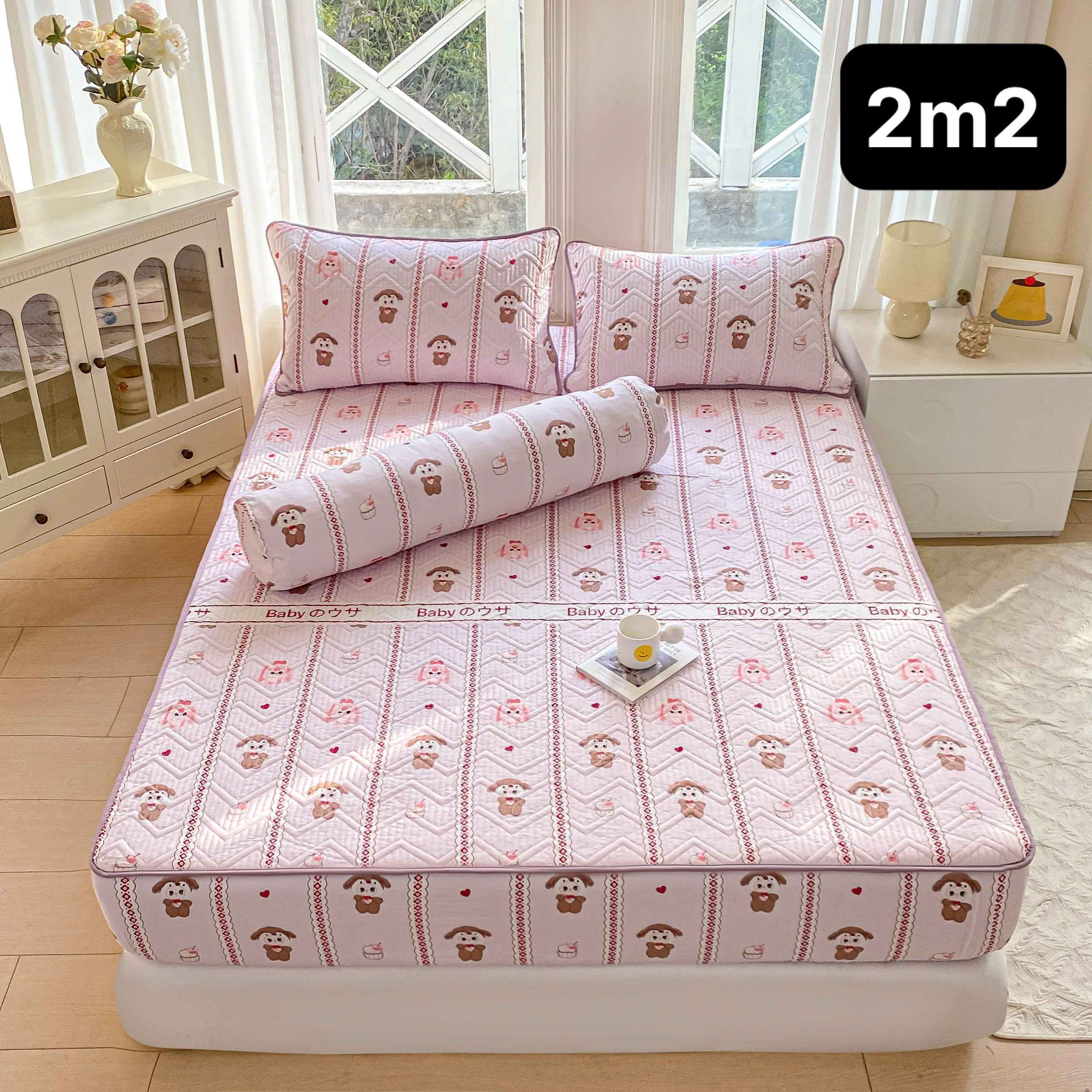 Bộ Ga Gối Cotton Đũi Trần Bông (BST 2)