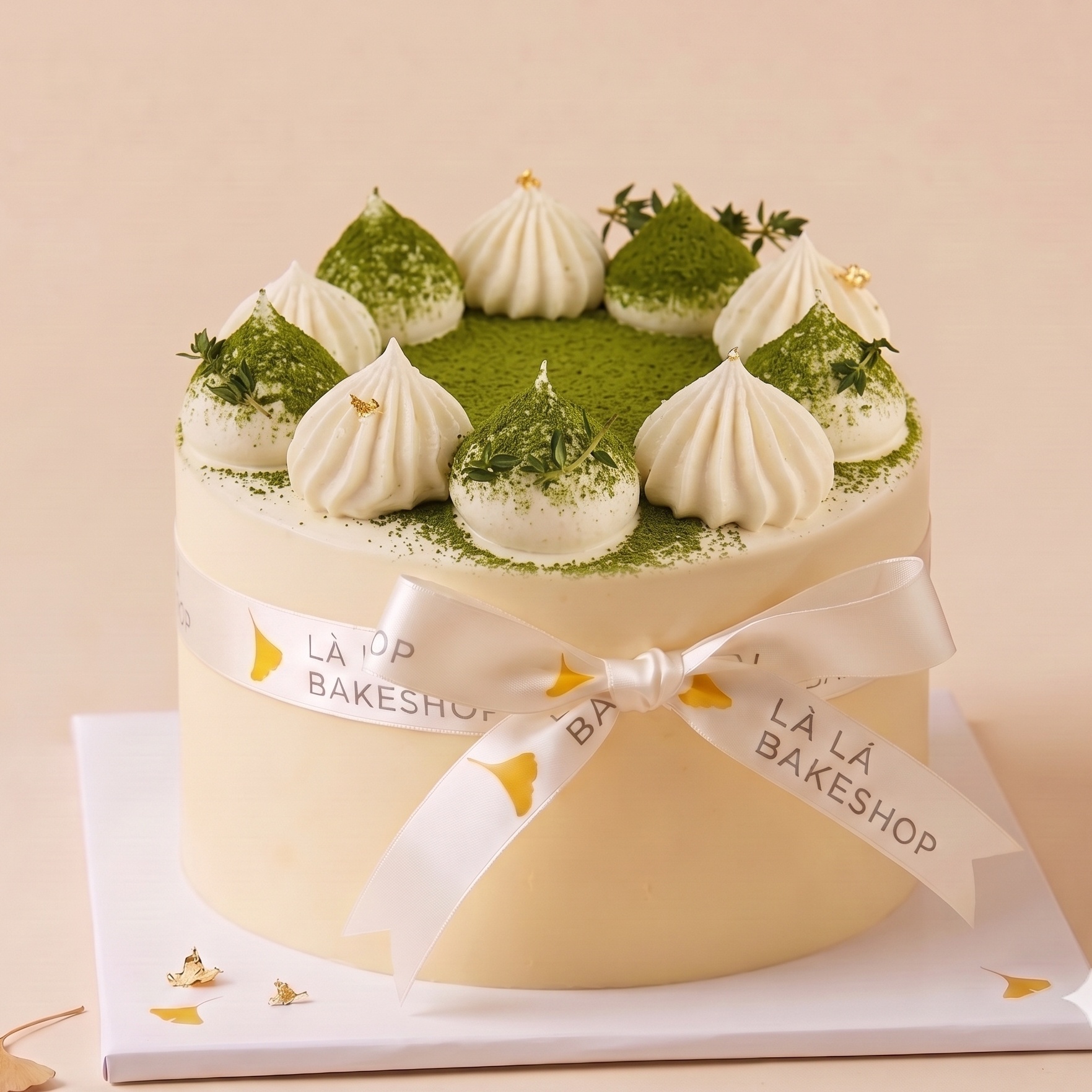 Bánh Sinh Nhật Tiramisu Matcha Lá dứa 16cm - Pandan Matcha Tiramisu Birthday Cake 16cm