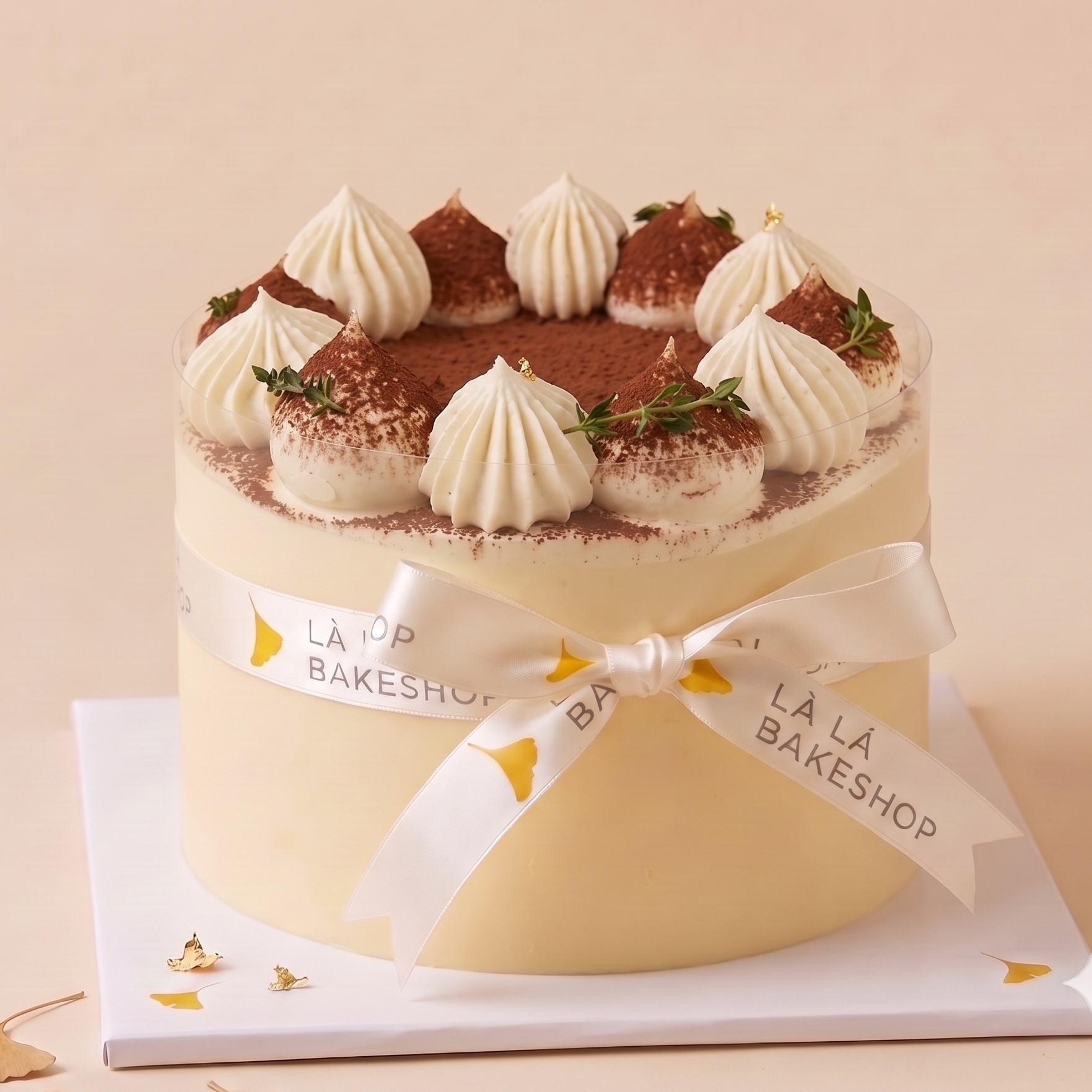 Bánh Sinh Nhật Tiramisu Cà Phê Việt 16cm - Vietnamese Coffee Tiramisu Birthday Cake 16cm