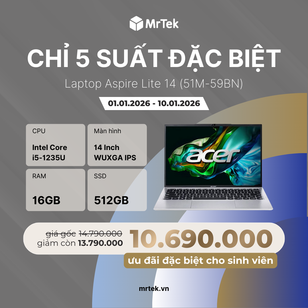 MRTEK DÀNH TẶNG ƯU ĐÃI SINH VIÊN - CHỈ 5 SUẤT ĐẶC BIỆT