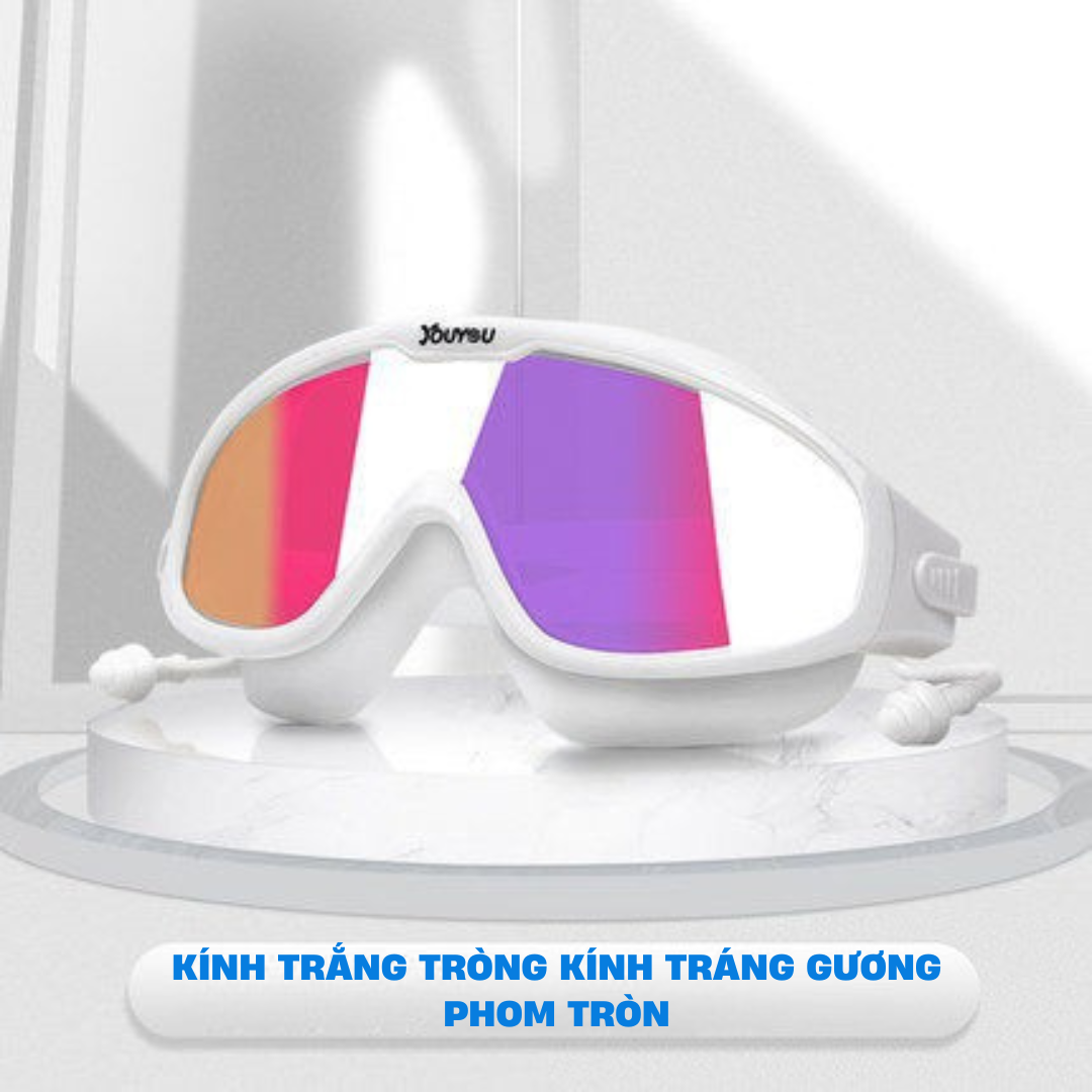 Kính bơi người lớn khung rộng dễ quan sát, chống mờ sương, chống thấm nước YOUYOU - Yuripromax