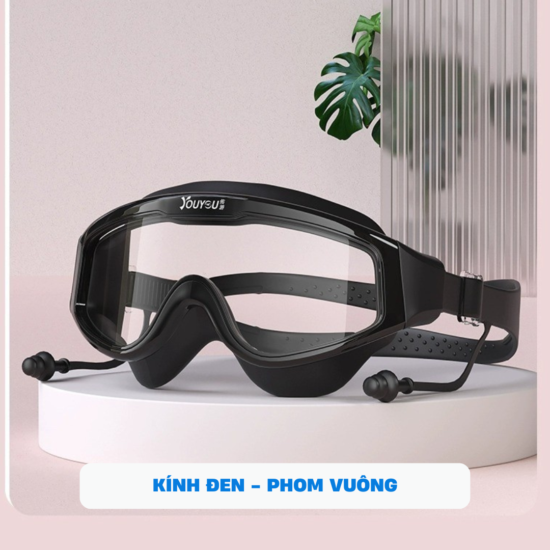 Kính bơi người lớn khung rộng dễ quan sát, chống mờ sương, chống thấm nước YOUYOU - Yuripromax