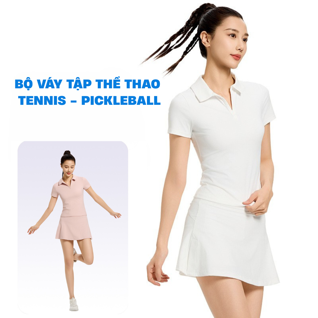 Váy thể thao nữ cao cấp Pickleball Golf Tennis cầu lông dã ngoại thời trang thoáng mát Yuripromax