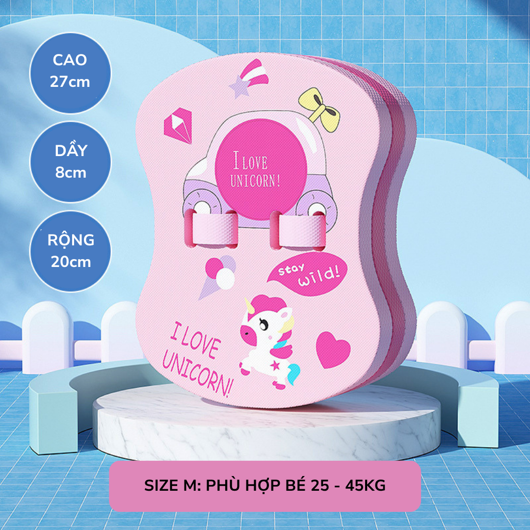 Phao bơi ván tập bơi trẻ em phao lưng bơi lội chính hãng YOU YOU hình pony, khủng long Mirilik House