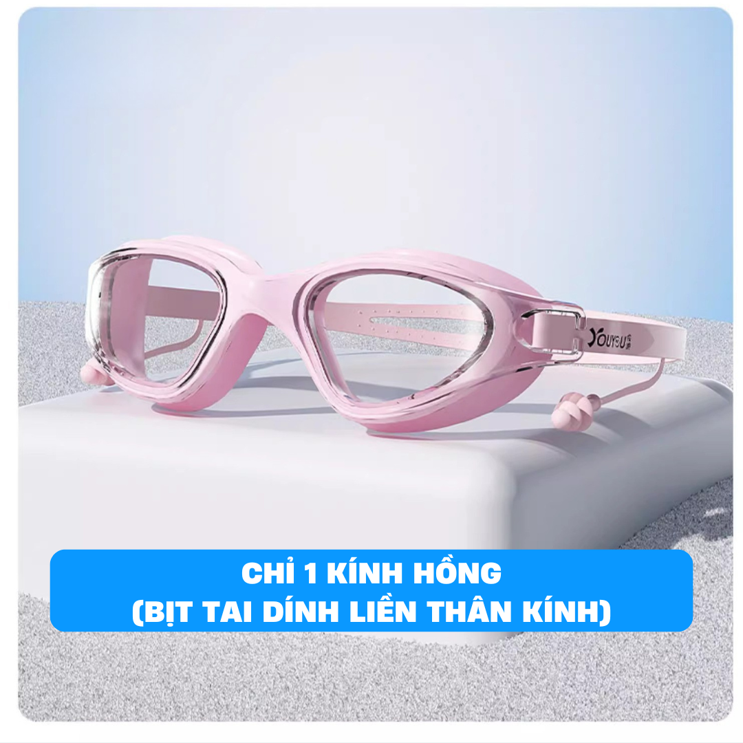 Kính bơi kèm bịt tai người lớn nam nữ sang trọng kín nước chống mờ sương YouYou Yuripromax