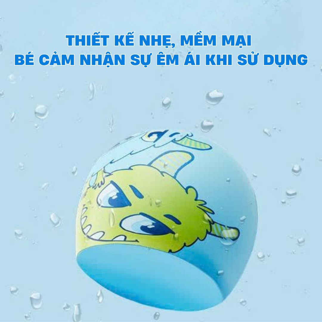 Mũ bơi cho bé mũ bơi Silicon kín nước hình Pony khủng long nàng tiên cá YUKE YOUYOU MY STYLEMirilik Sport