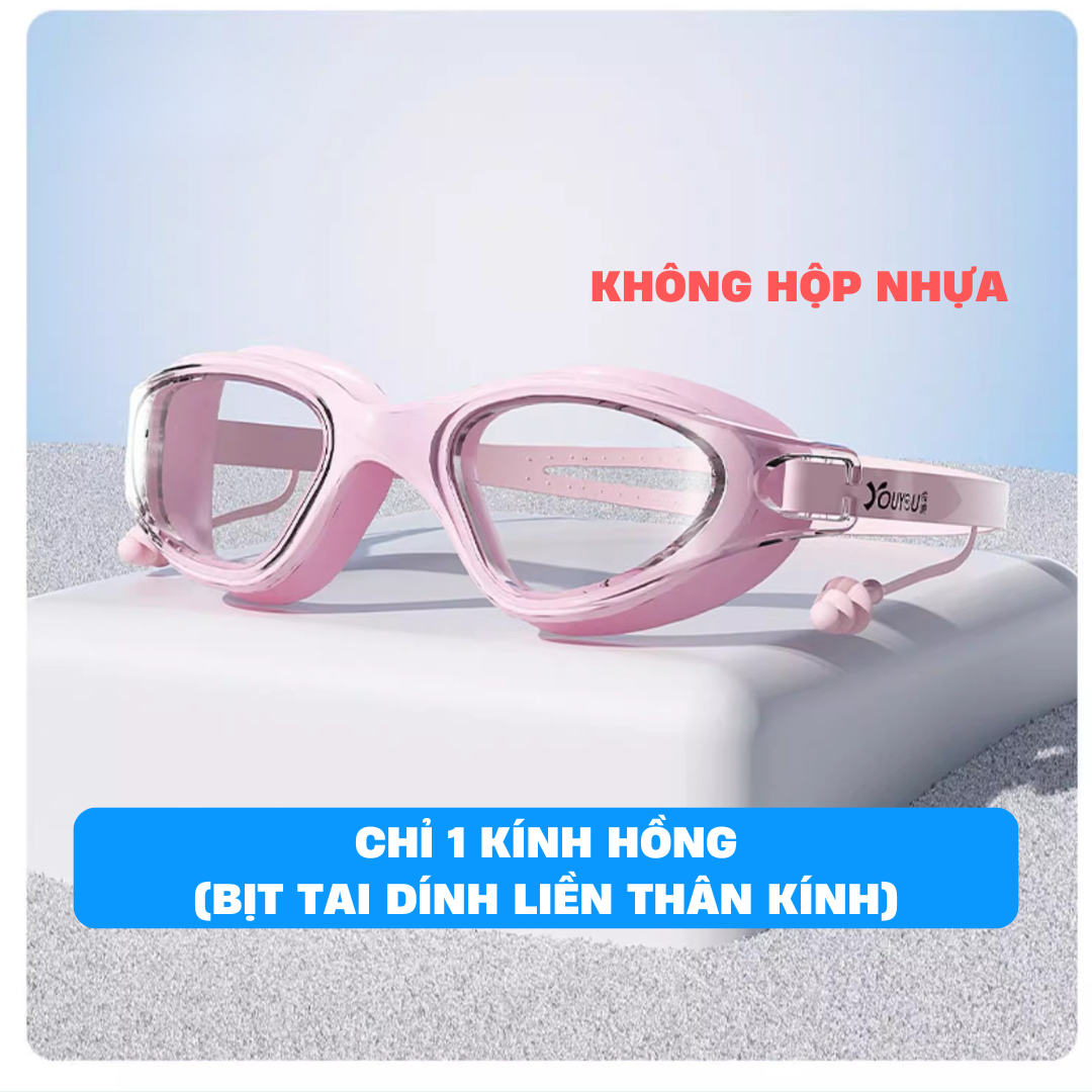 Kính bơi kèm bịt tai người lớn nam nữ sang trọng kín nước chống mờ sương YouYou Yuripromax