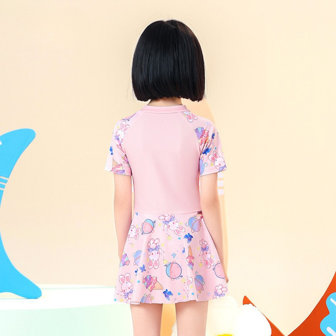 Đầm bơi GALAXY 2 lớp cho bé gái size đại từ 15 - 45Kg hiệu Yuke Mirilik