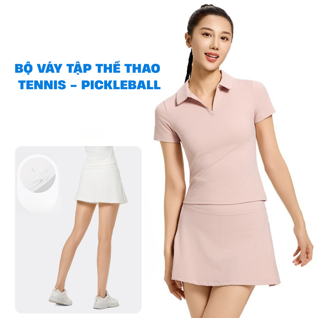 Váy thể thao nữ cao cấp Pickleball Golf Tennis cầu lông dã ngoại thời trang thoáng mát Yuripromax
