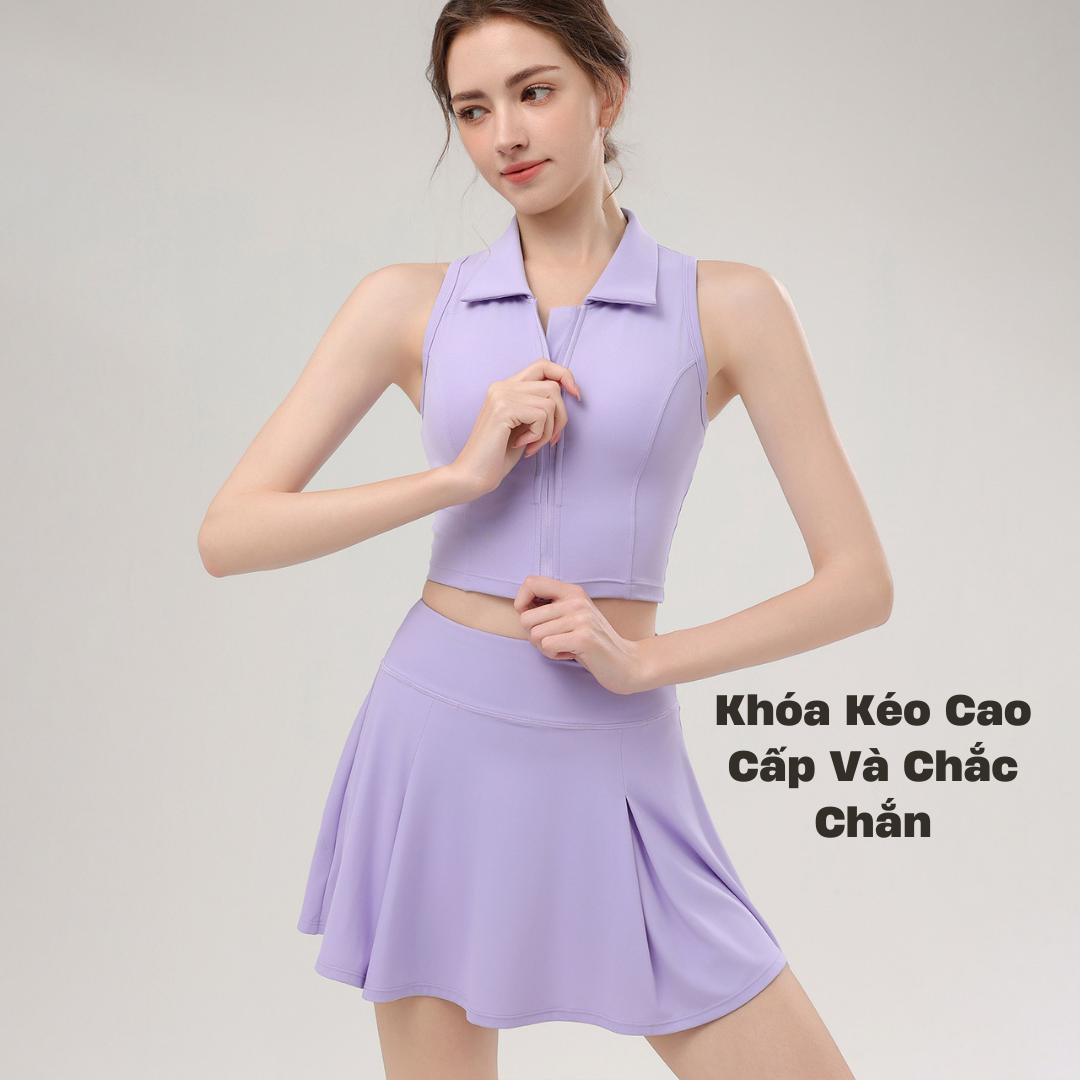 Váy tennis pickleball golf thể thao nữ áo bra mút đúc MIRILIK hàng chuẩn Váy thể thao thời trang