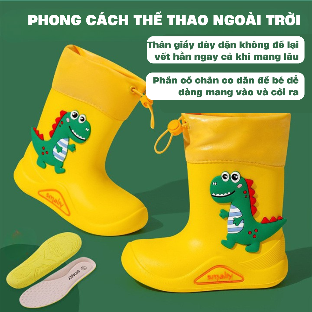 Ủng đi mưa cho trẻ em Bọc đi mưa cho bé, Giày đi mưa chống trơn trượt kiểu dáng dễ thương cho bé trai bé gái Mirilik House