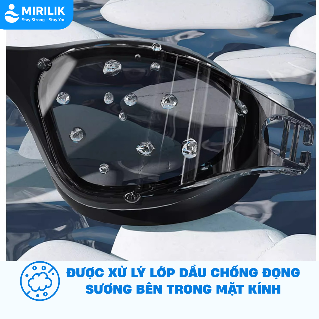 Kính bơi kèm bịt tai người lớn nam nữ sang trọng kín nước chống mờ sương YouYou Yuripromax