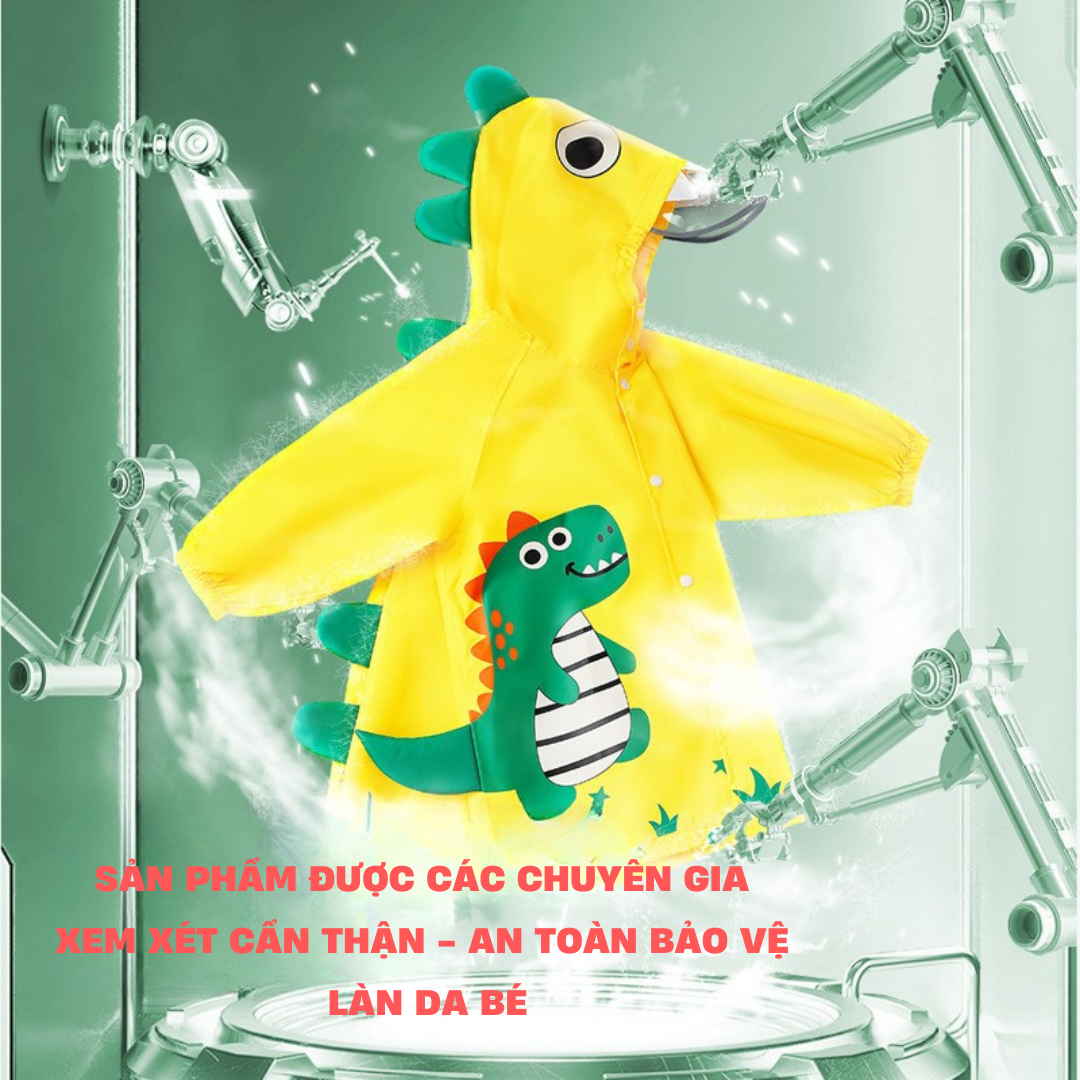 Áo mưa trẻ em có khóa kéo cao cấp Áo mưa bé trai bé gái chống thấm nước họa tiết dễ thương cho bé  1-10 tuổi Mirilik House