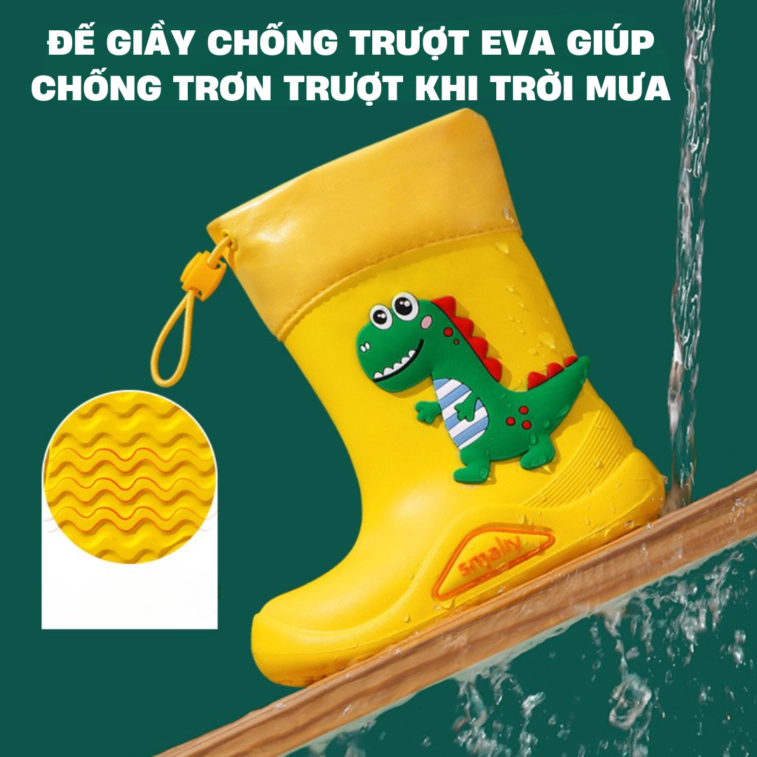 Ủng đi mưa cho trẻ em Bọc đi mưa cho bé, Giày đi mưa chống trơn trượt kiểu dáng dễ thương cho bé trai bé gái Mirilik House