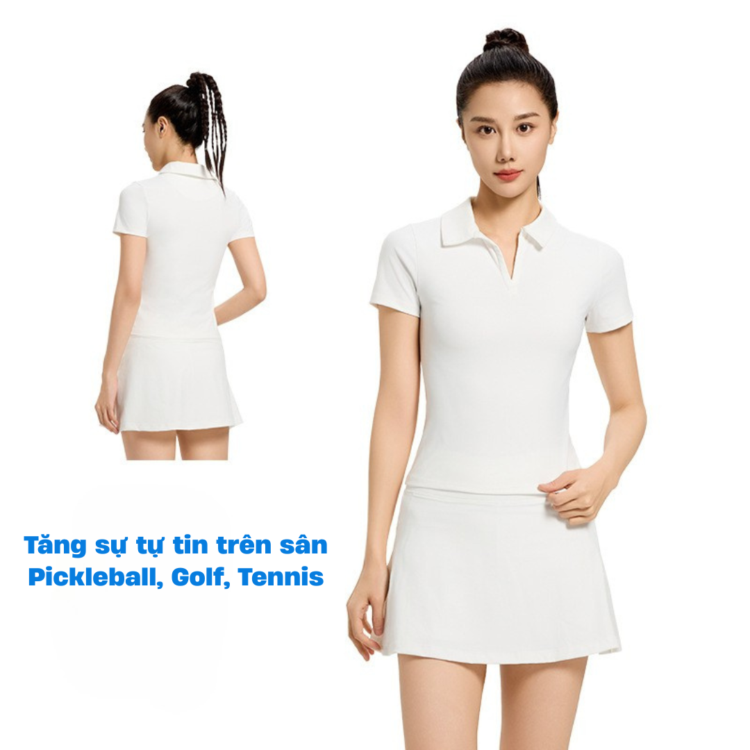 Váy thể thao nữ cao cấp Pickleball Golf Tennis cầu lông dã ngoại thời trang thoáng mát Yuripromax