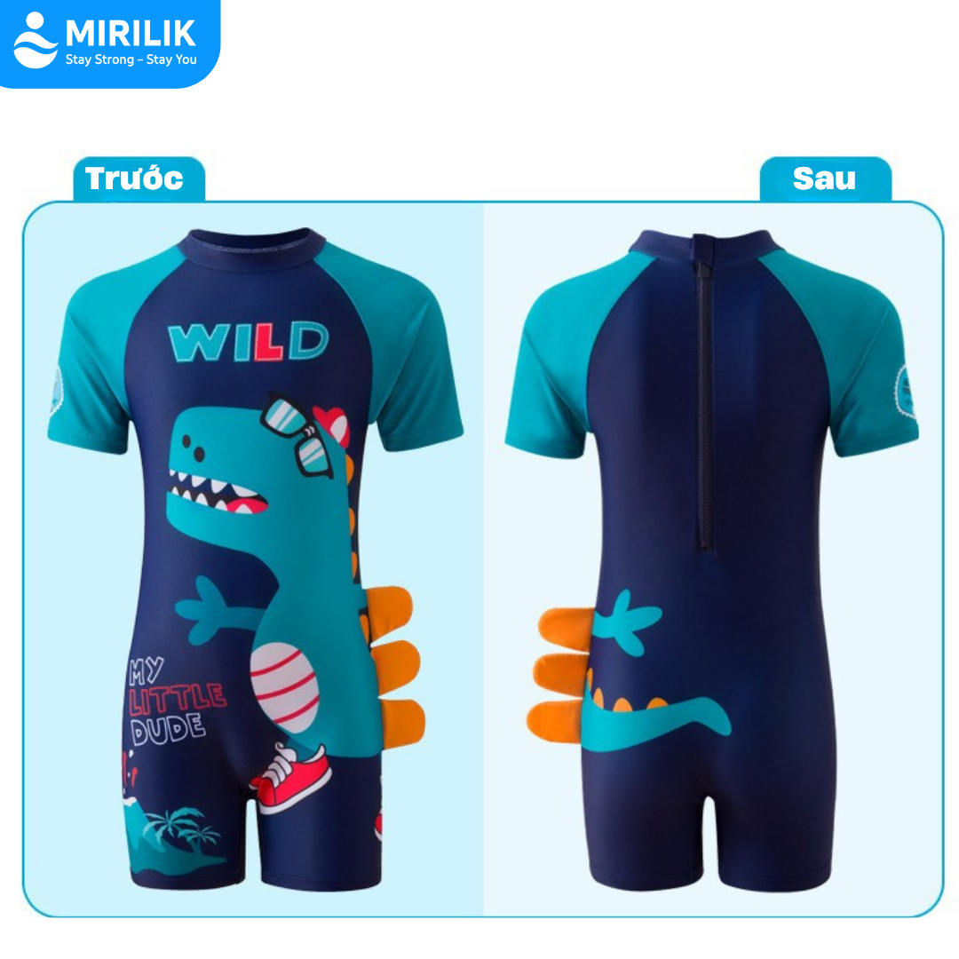 Bộ đồ bơi liền thân trẻ em bé trai từ 10 kg đến 50kg hình khủng long đáng yêu hãng YuKe Yuripromax