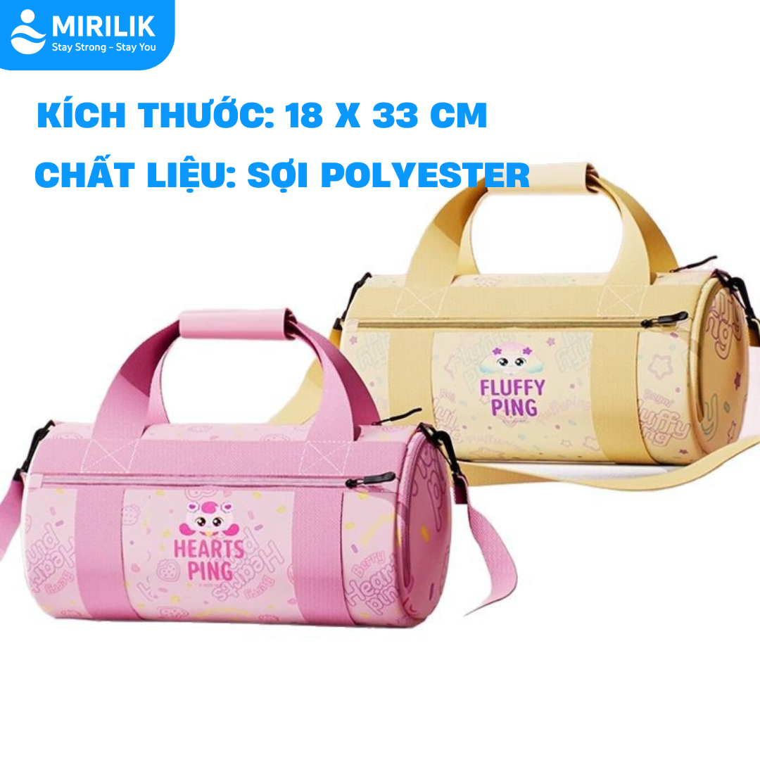 Túi đi bơi đựng đồ bơi có ngăn đựng đồ ướt đồ khô cho bé gái hiệu YouYou màu hồng tím Yuripromax