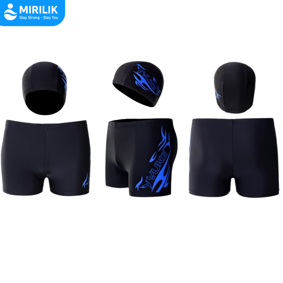 Combo Quần bơi nam + Nón bơi vải hiệu YUKE cao cấp nam tính hợp thời trang YURIPROMAX