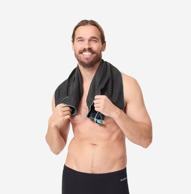 Khăn tắm lau người khô nhanh Microfibre Size M 60 x 80 cm L 80 x 130 cm thấm hút nhanh chơi thể thao bơi lội tắm biển MIRILIK Đen Có thể tái sử dụng Mềm Chất thấm hút Nhà Tắm