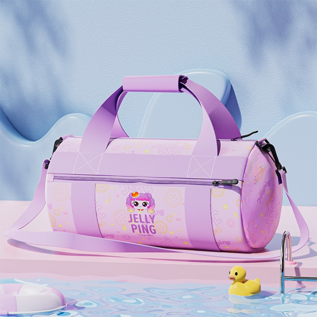 Túi đi bơi đựng đồ bơi có ngăn đựng đồ ướt đồ khô cho bé gái hiệu YouYou màu hồng tím Yuripromax