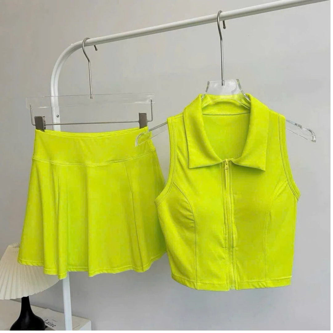 Váy tennis pickleball golf thể thao nữ áo bra mút đúc MIRILIK hàng chuẩn Váy thể thao thời trang