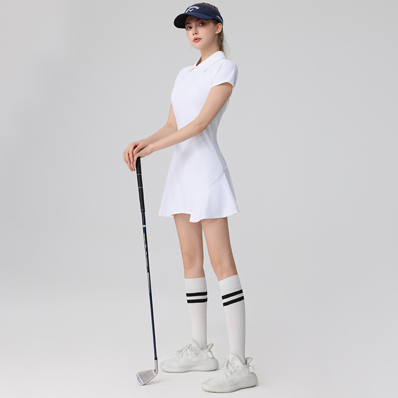 Đầm váy thể thao nữ đi tập Pickleball Tennis Golf cầu lông phong cách Hàn Quốc vải co giãn Yuriproma