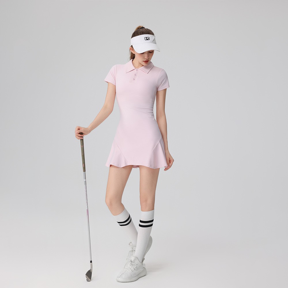 Đầm váy thể thao nữ đi tập Pickleball Tennis Golf cầu lông phong cách Hàn Quốc vải co giãn Yuriproma