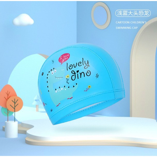 Nón bơi cho bé mũ bơi Silicon kín nước hình Pony khủng long nàng tiên cá YUKE YOUYOU Mirilik Sport