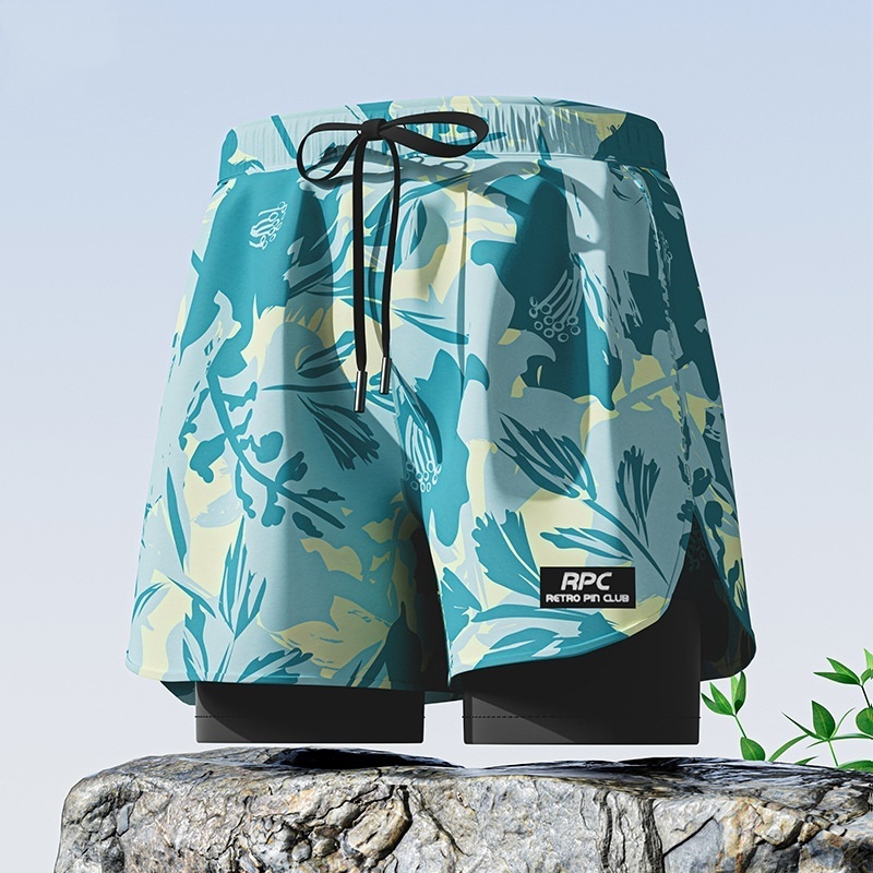 Quần bơi nam trưởng thành 2 lớp chống lộ không túi thoáng khí nhanh khô hiệu YouYou - MIRILIK HOUSE