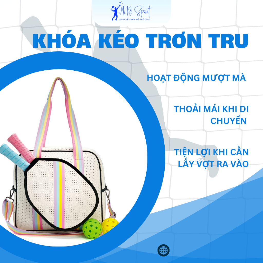 Túi Đựng Vợt Pickleball Nam Nữ Cao Su Chống Sốc Balo Đựng Vợt Dụng Cụ Thể Thao Pickleball MiRi Sport