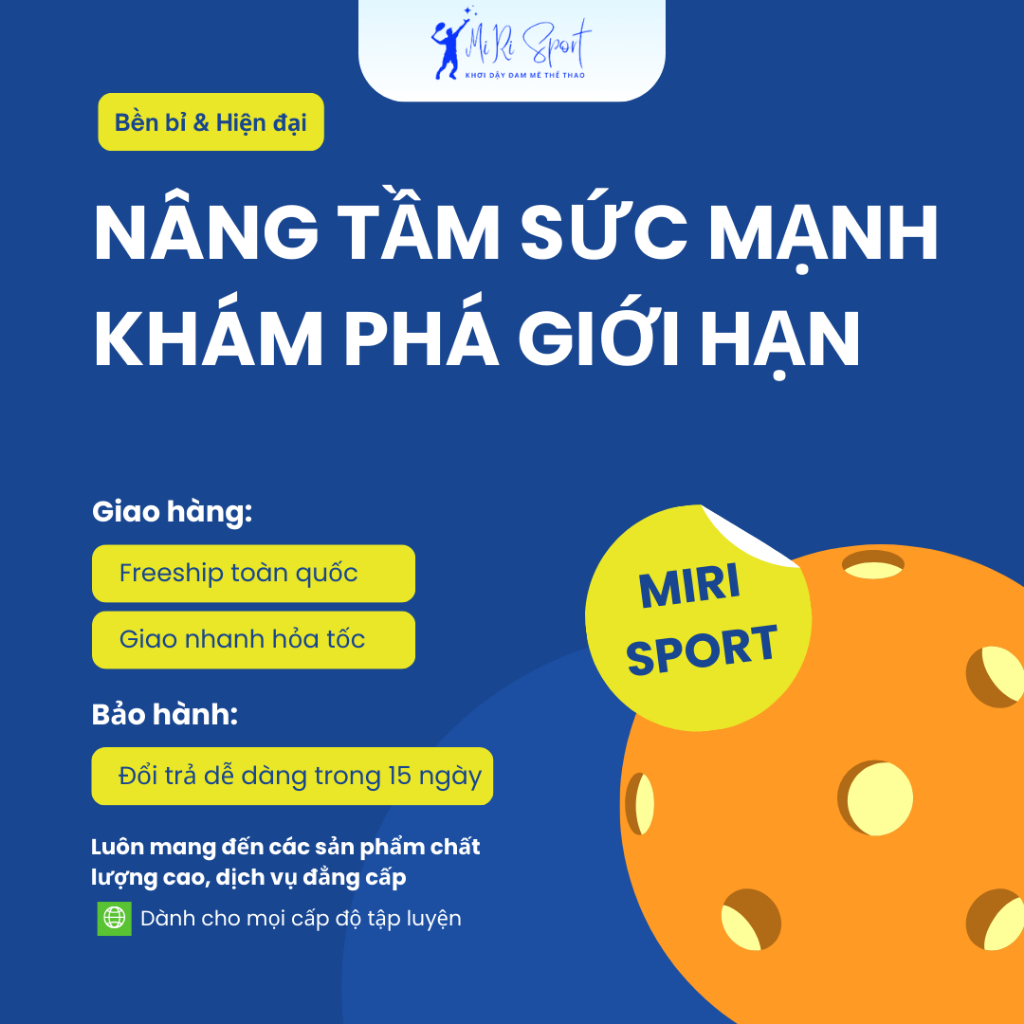 Túi Đựng Vợt Pickleball Nam Nữ Cao Su Chống Sốc Balo Đựng Vợt Dụng Cụ Thể Thao Pickleball MiRi Sport