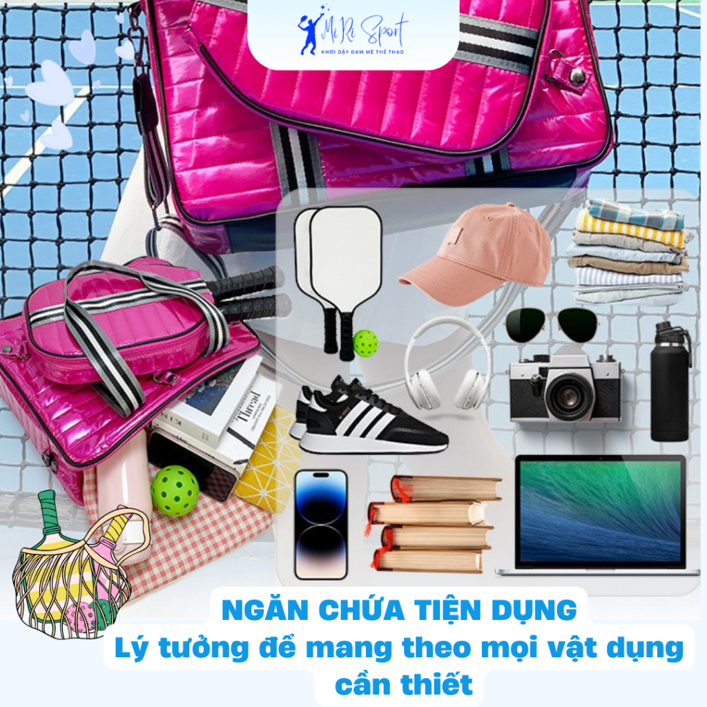 Túi Đựng Vợt Pickleball Nam Nữ Cao Su Chống Sốc Balo Đựng Vợt Dụng Cụ Thể Thao Pickleball MiRi Sport