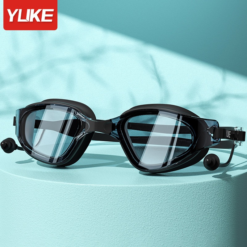 Set Nón Bơi + Kính bơi không cận và có độ cận từ 2 - 6 độ hiệu Yuke kín nước, chống mờ - Mirilik