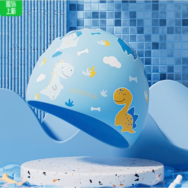 Nón bơi cho bé mũ bơi Silicon kín nước hình Pony khủng long nàng tiên cá YUKE YOUYOU Mirilik Sport