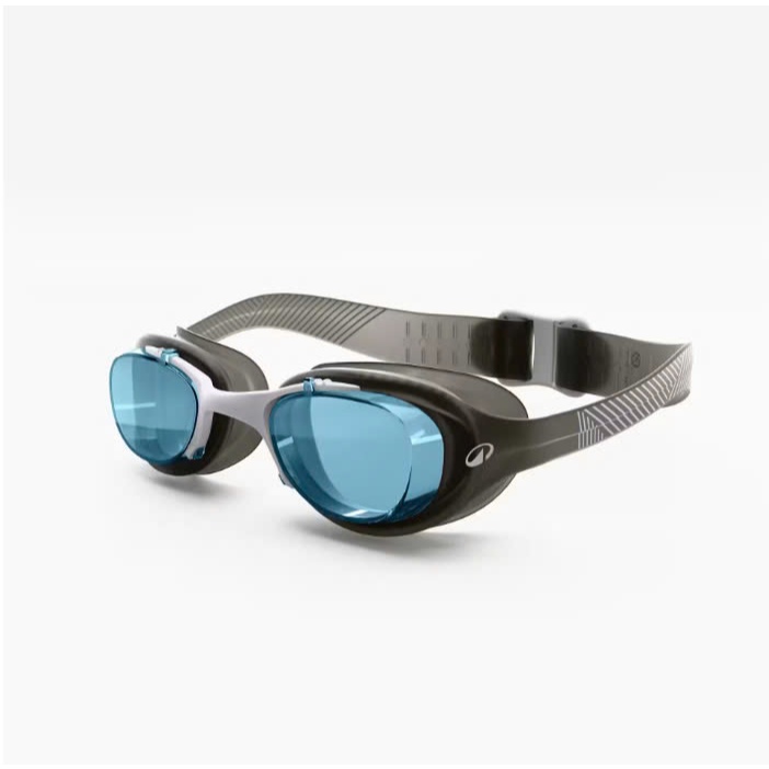 Kính bơi người lớn tròng kính trong suốt kín nước, chống đọng sương 100 Ready - Xám Mirilik Deca