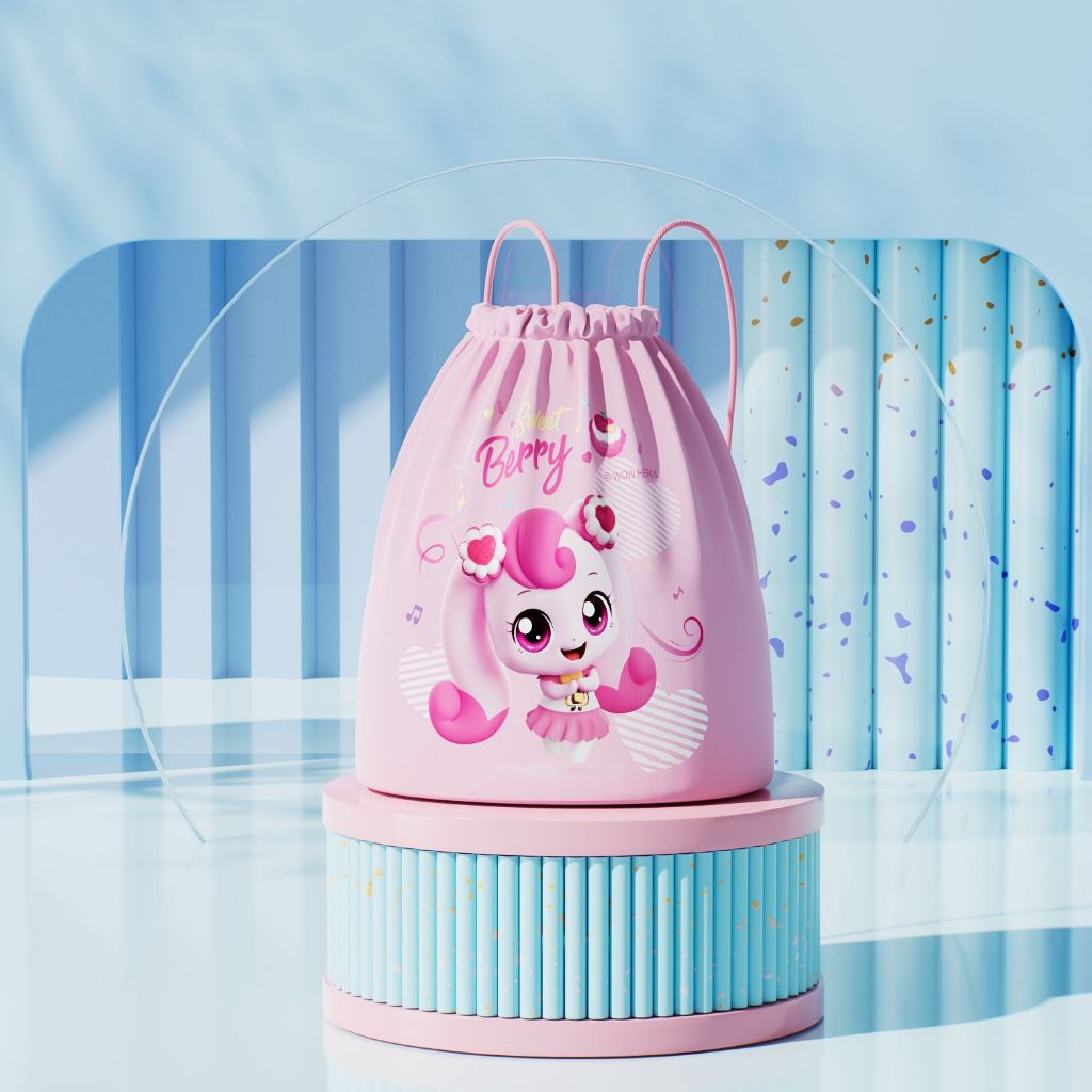 Túi đi bơi đựng đồ bơi có ngăn đựng đồ ướt đồ khô cho bé gái hiệu YouYou màu hồng tím Yuripromax