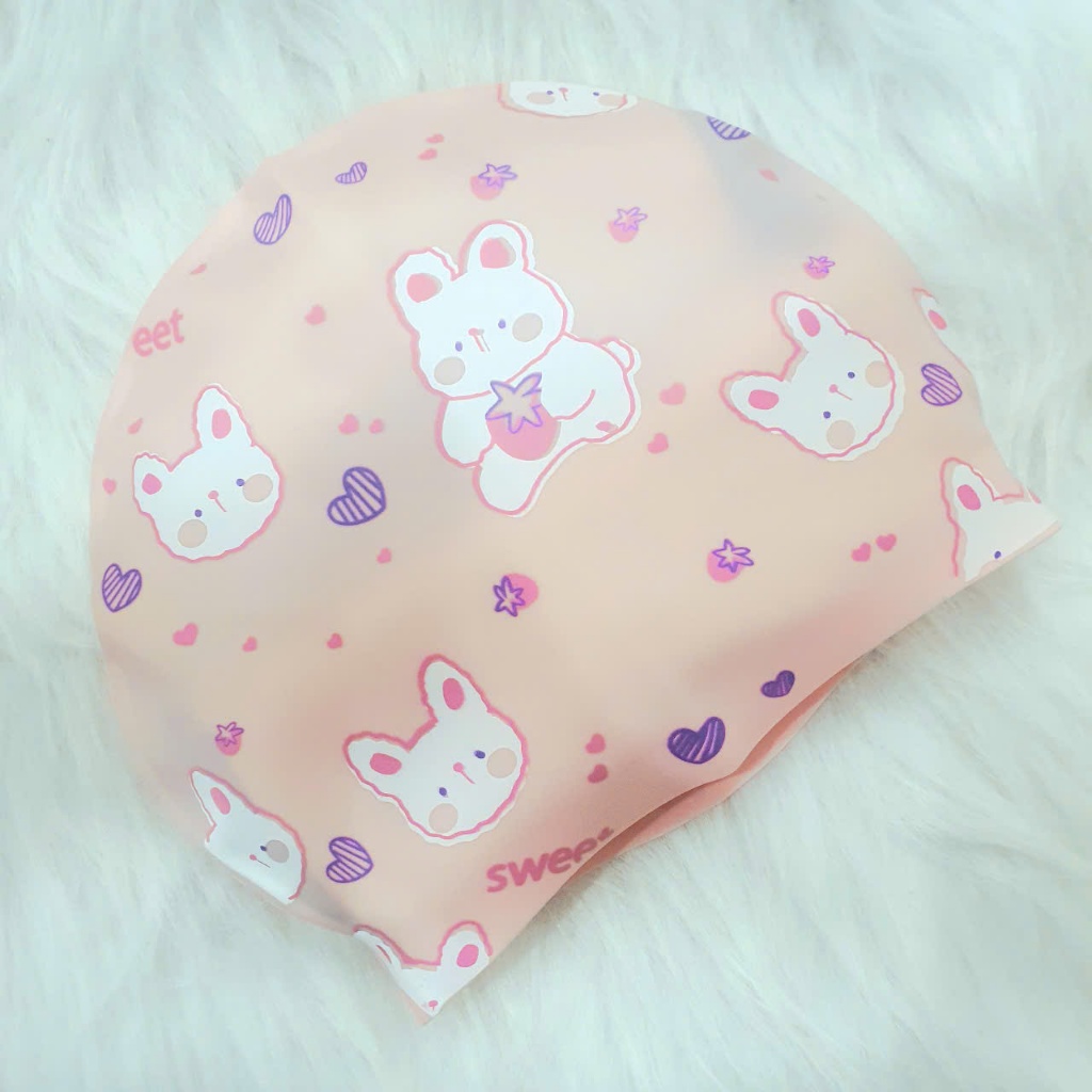 Nón bơi cho bé mũ bơi Silicon kín nước hình Pony khủng long nàng tiên cá YUKE YOUYOU Mirilik Sport