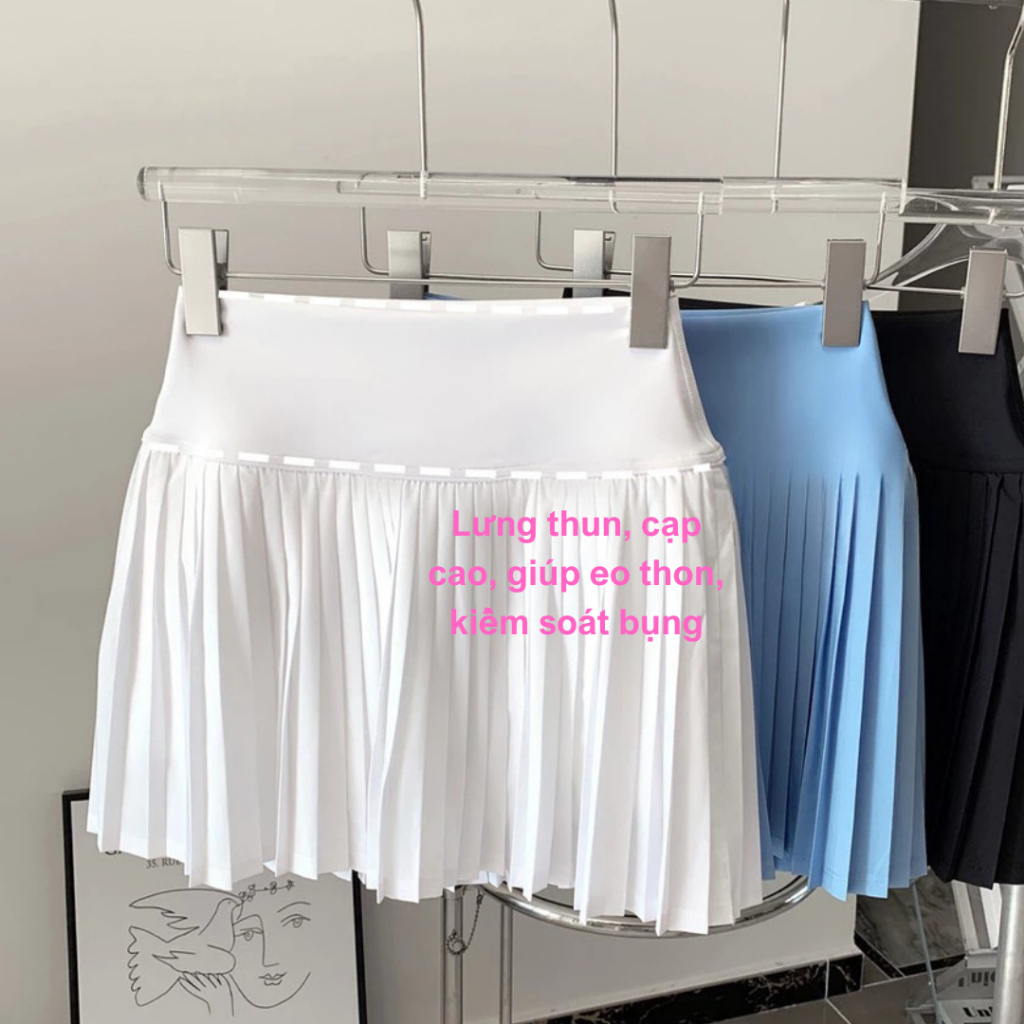 Chân Váy Tennis Pickleball Xếp Ly Nữ Có Quần Túi Trong Thể Thao Chống Sốc Mirilik House