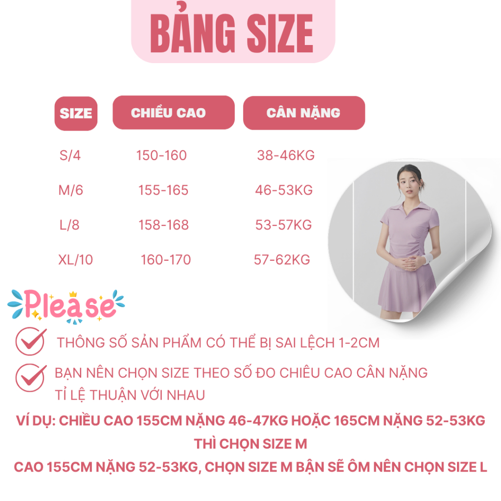 Bộ đồ Pickleball nữ áo polo tay ngắn nhún hông phối chân váy, sét thể thao nữ chơi tennis Mirilik