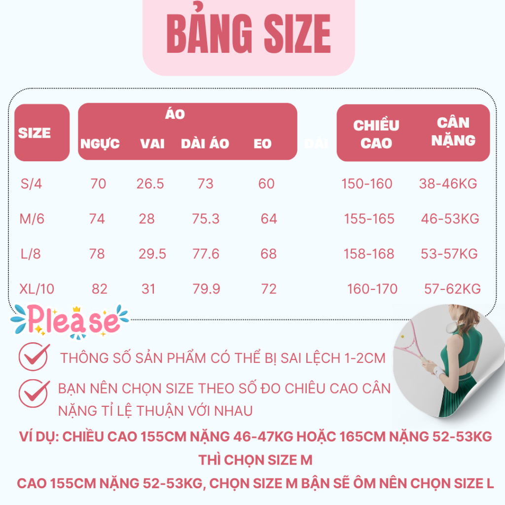 Đồ Pickleball nữ cổ đứng khóa kéo sát nách phối váy xếp ly, trang phục thể thao tennis Mirilik